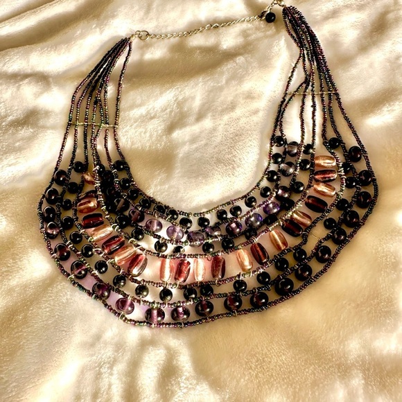 Natural Amathyst beaded collar style necklace beautiful one if a kind pi… - Picture 3 of 9
